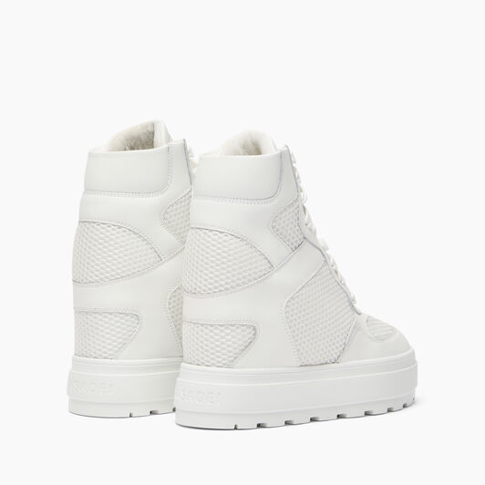 Casadei High top Net & Leather Sneakers White 2X053J0801T0512