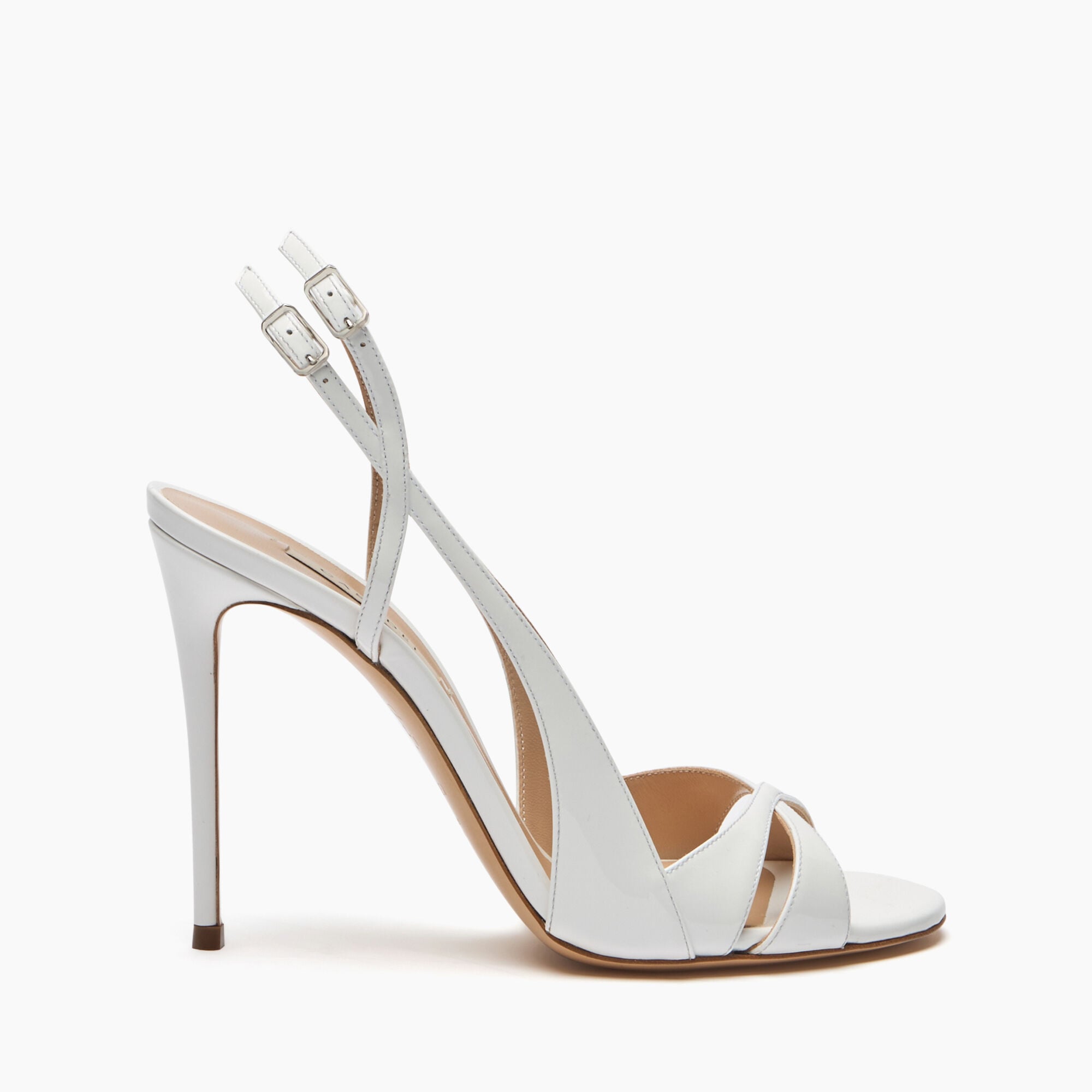 Julia Samurai Double Belts Sandal in White for Women | Casadei®