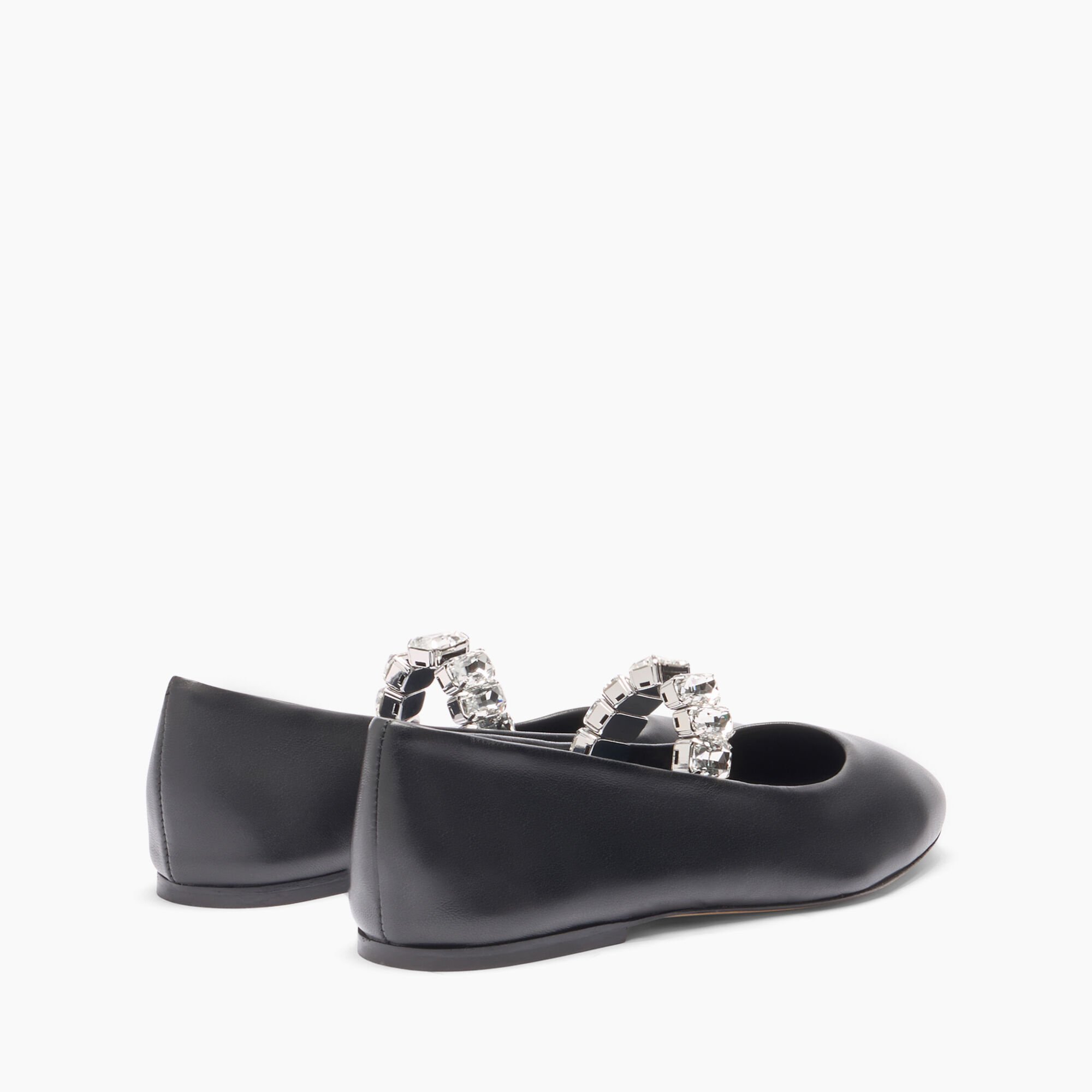 Casadei Crystal Ballet Flats Black 1A283J0101C2675