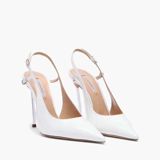 Casadei Superblade Slingback White 1G678B100MC1313