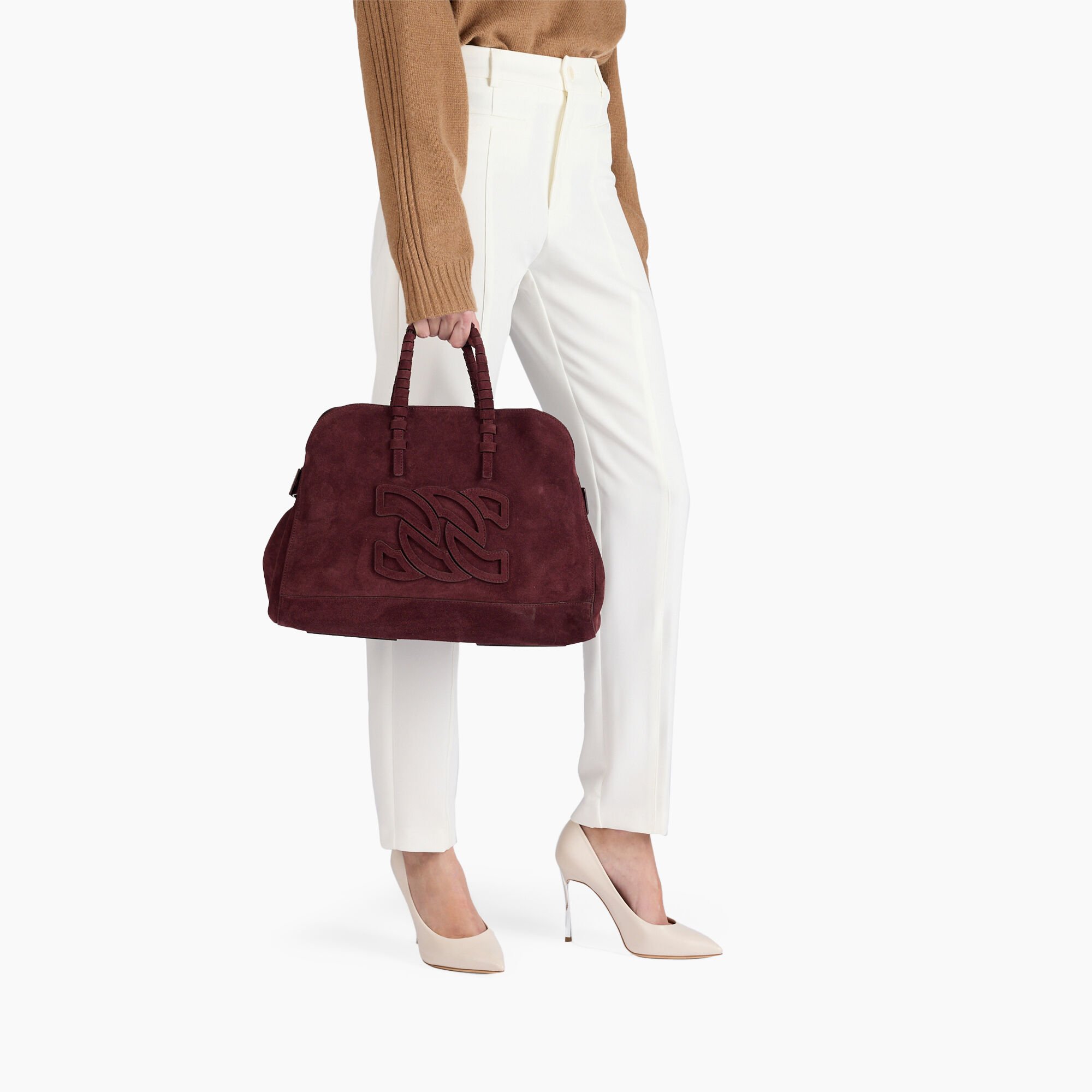 Casadei Park Avenue Velour Bag Amarena 3W485A0000PAKVL Casadei Park Avenue Velour Bag Amarena 3W485A0000PAKVL