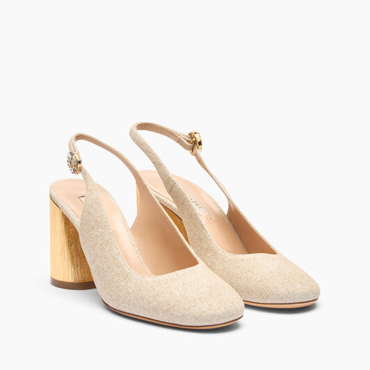 Casadei Opera Cleo Bellagio Slingbacks Gold 1G641J0801C2658