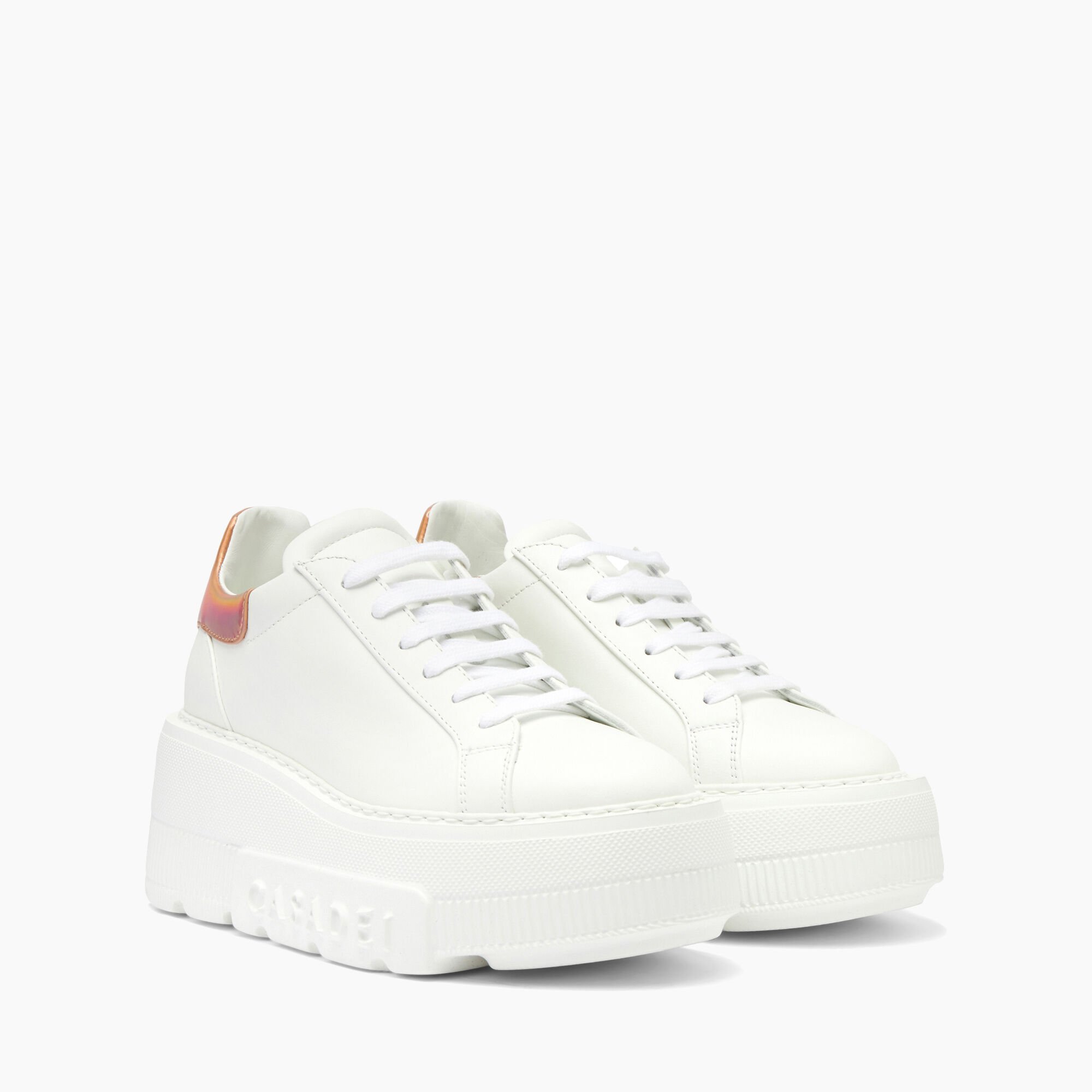 Casadei Nexus Flash Sneakers White and Rose Gold 2X946V0701C2340