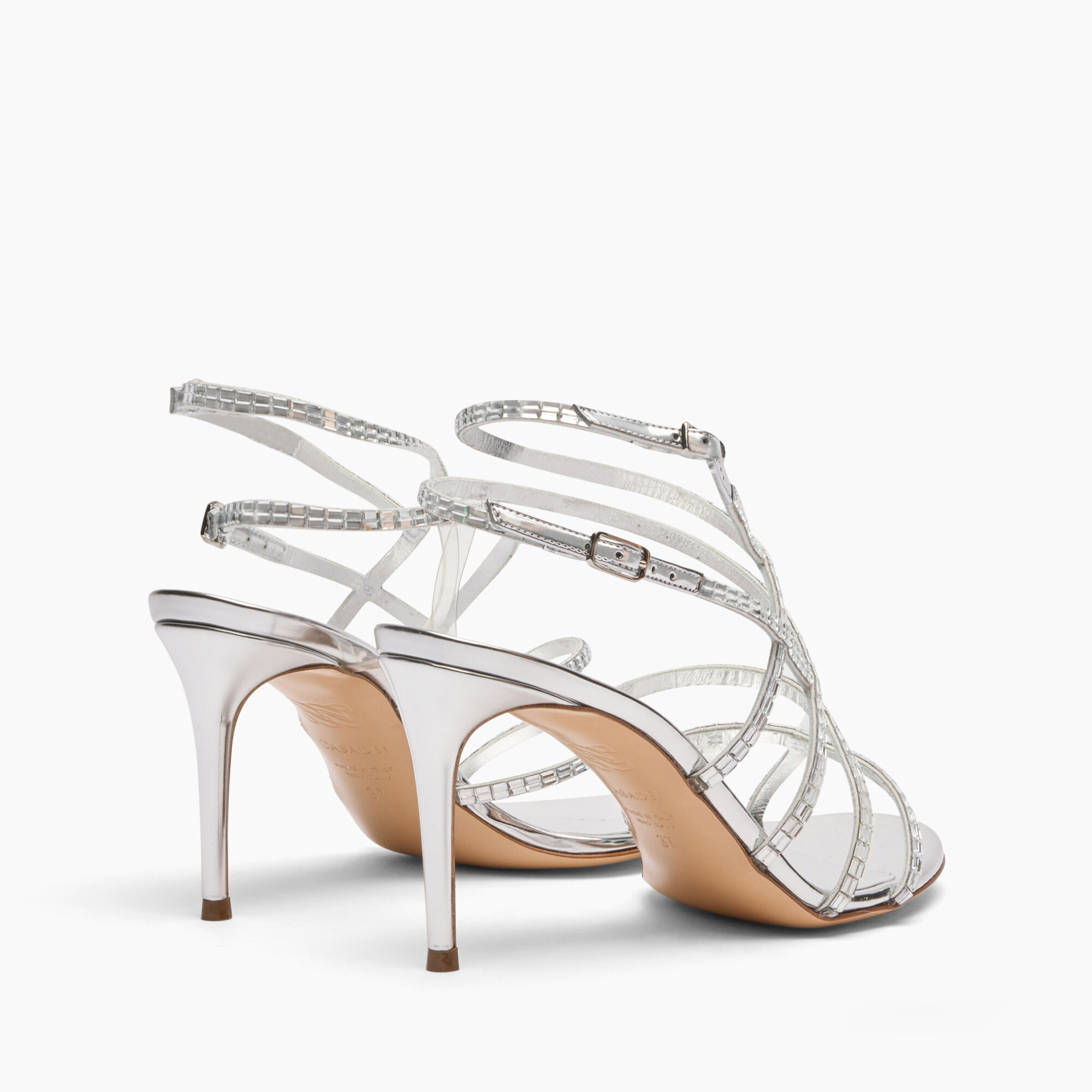 Casadei Starsway Cage Julia Sandals Silver 1L400A0801T0535