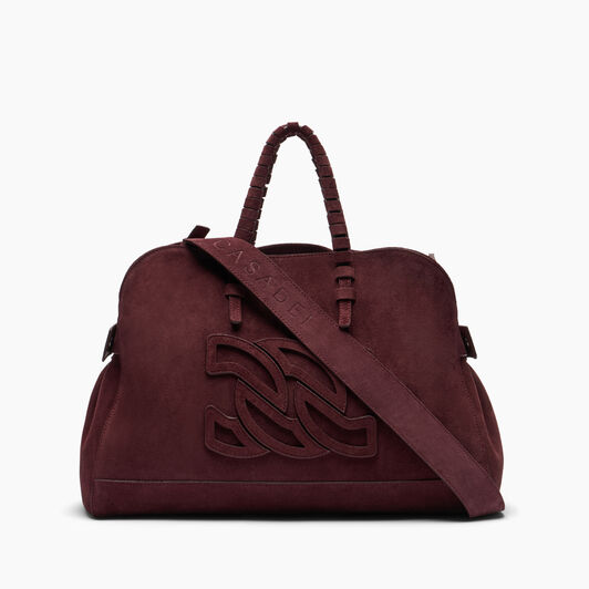 Casadei Park Avenue Velour Bag Amarena 3W485A0000PAKVL