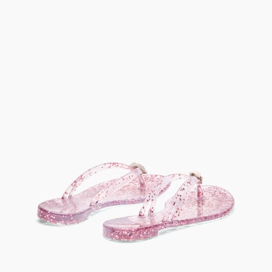 Casadei Jelly Glitter Flip Flops Ice and Baby 2Y255J0101BHGLT