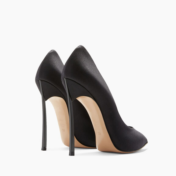 Casadei حذاء بكعب بليد توينتيز أسود وكريستال 1F916W120TSATIN