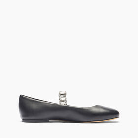 Casadei Crystal Ballet Flats Nero 1A283J0101C2675