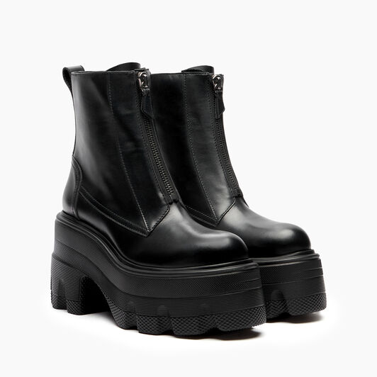  Maxxxi Zipped Leather Ankle Booots Black 2R500Y070NC1563