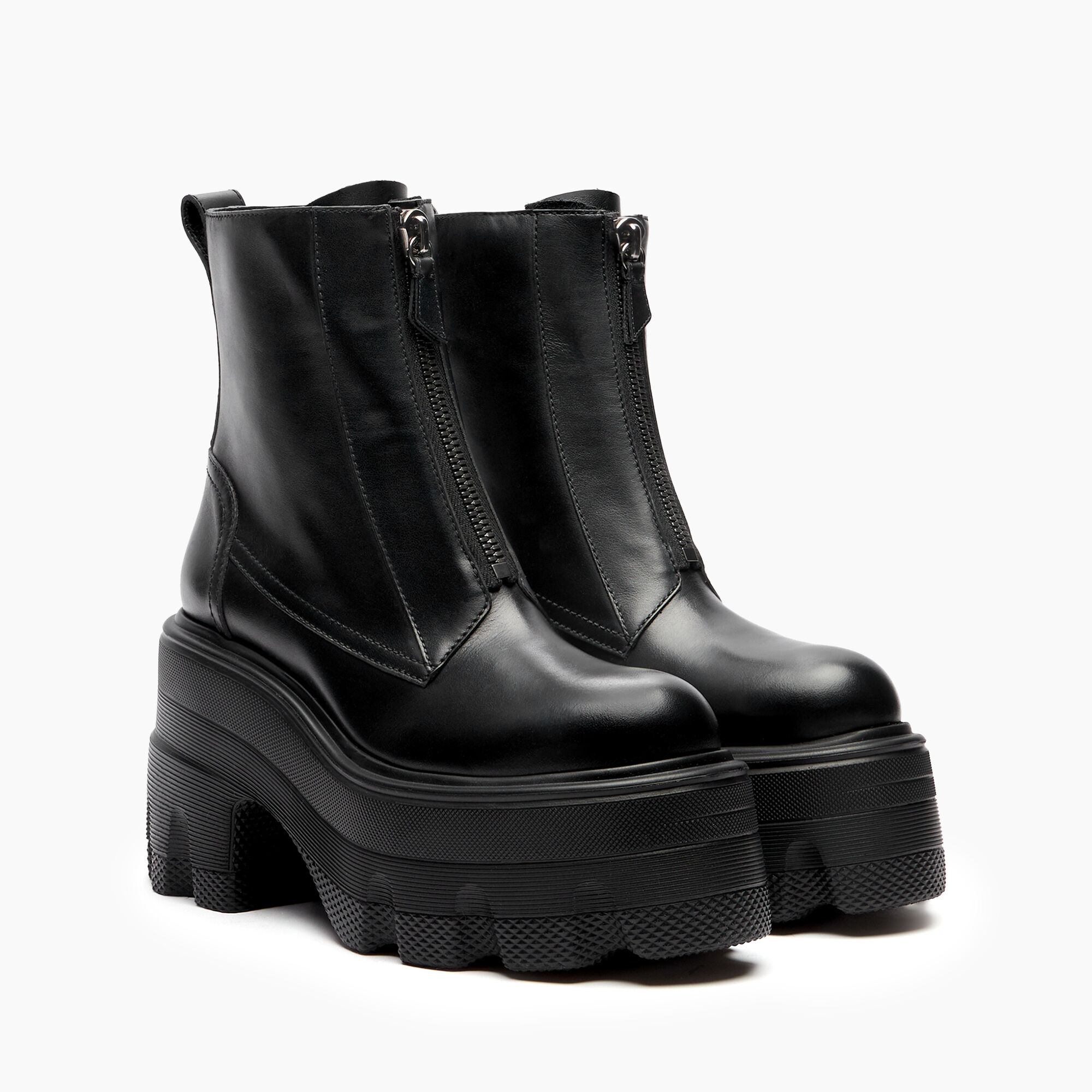  Maxxxi Zipped Leather Ankle Booots Black 2R500Y070NC1563