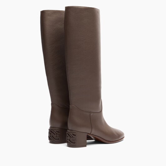 Casadei Nuova Mun Hippodrom High Boot Castagna 1S387A0511HIPPO Casadei Nuova Mun Hippodrom High Boot Castagna 1S387A0511HIPPO