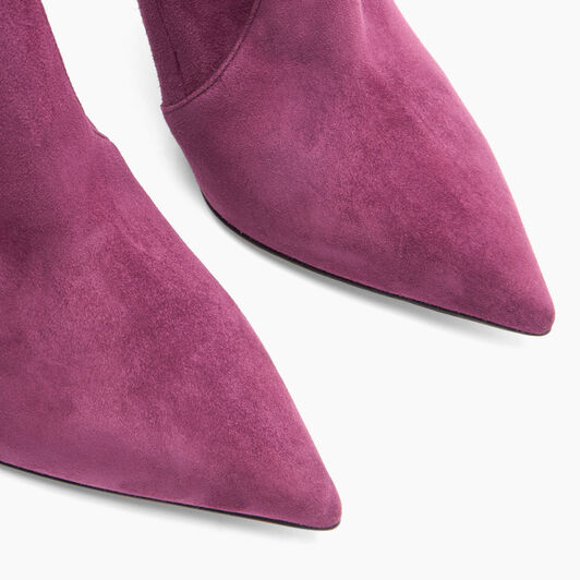 Casadei Blade Suede Ankle Boots Amarena 1R672H100TT0005 Casadei Blade Suede Ankle Boots Amarena 1R672H100TT0005