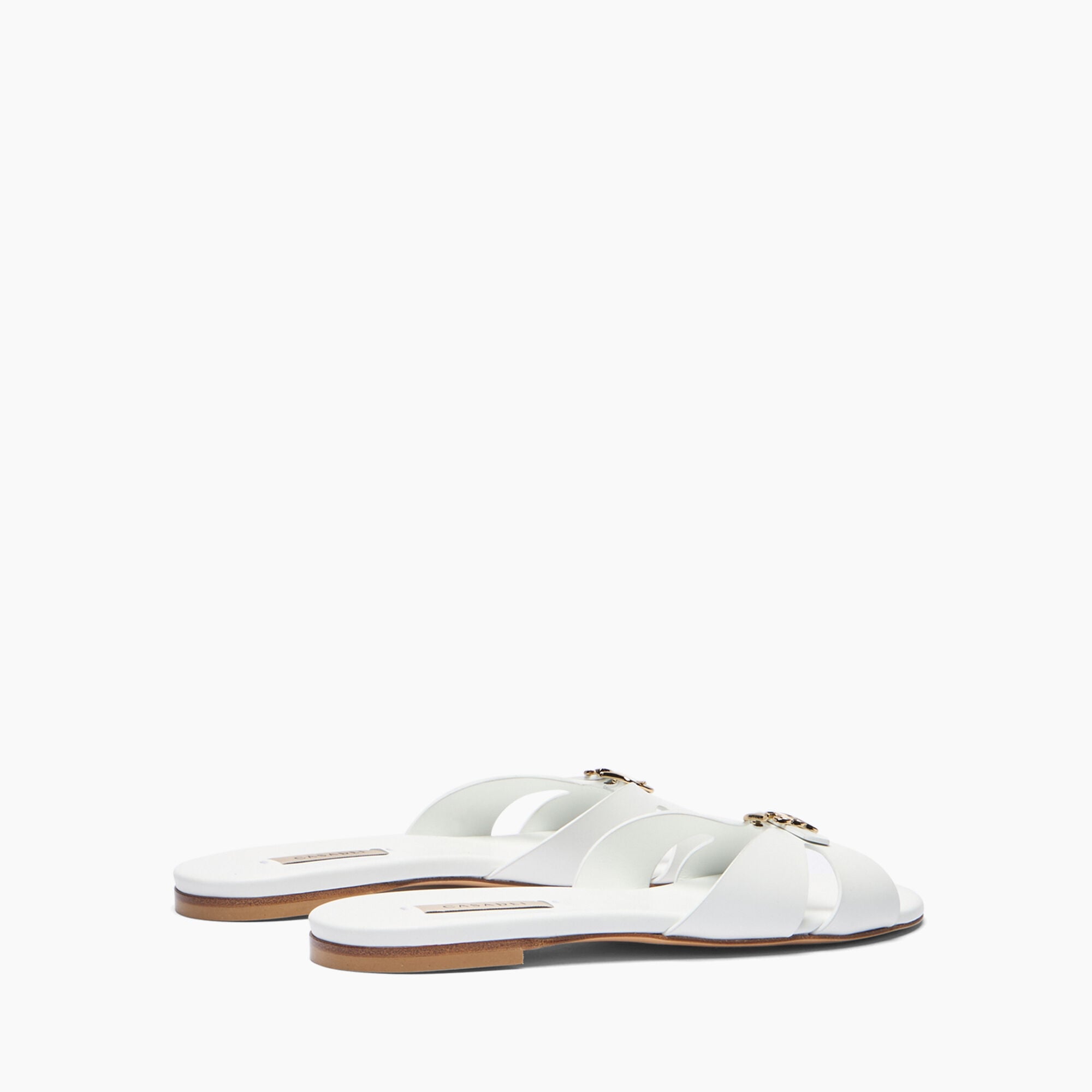 Jane Slide Sandal in White for Women | Casadei®