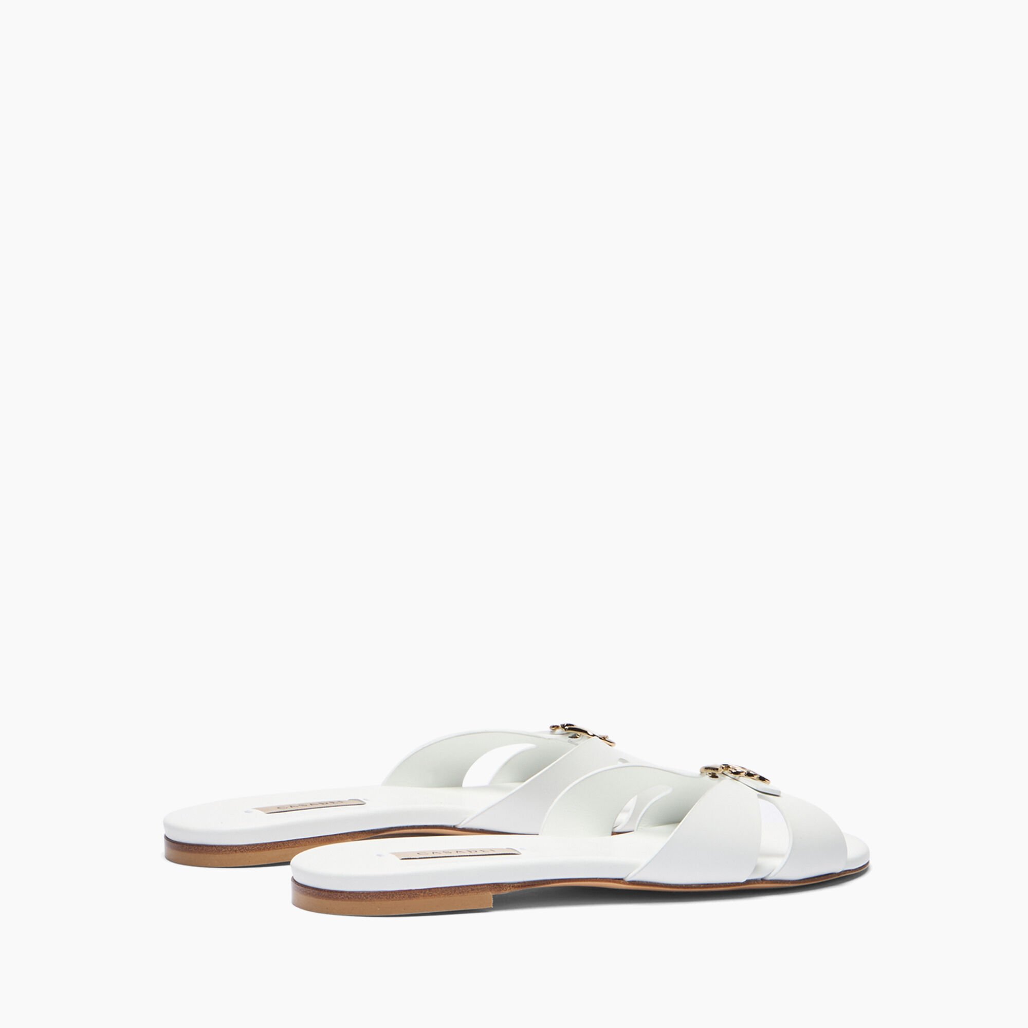 Casadei Jane Slide Sandal White 1M564B0101C2124