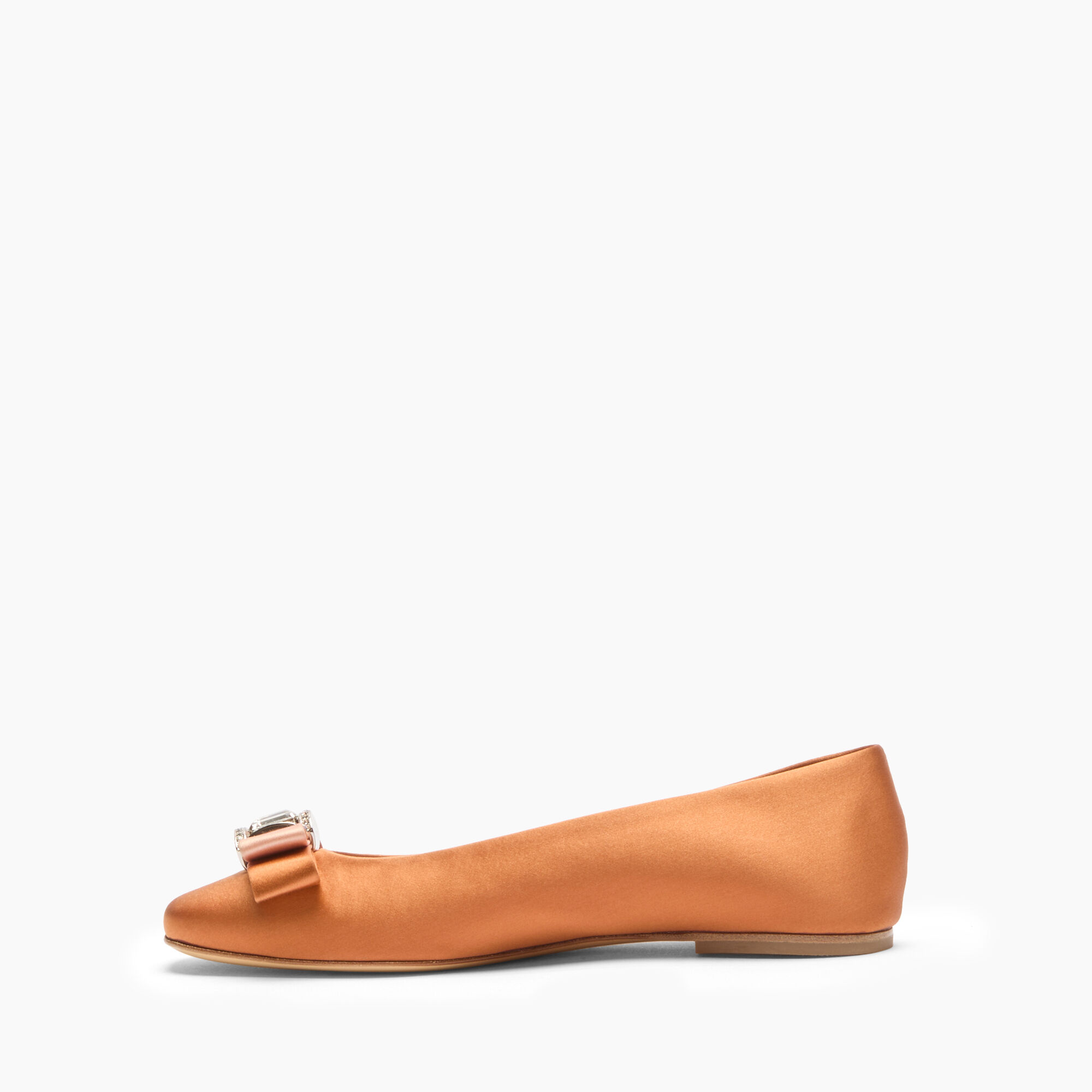 Casadei Satin Ballet Flats Topazio and Light Peach 1A284J0101C2654