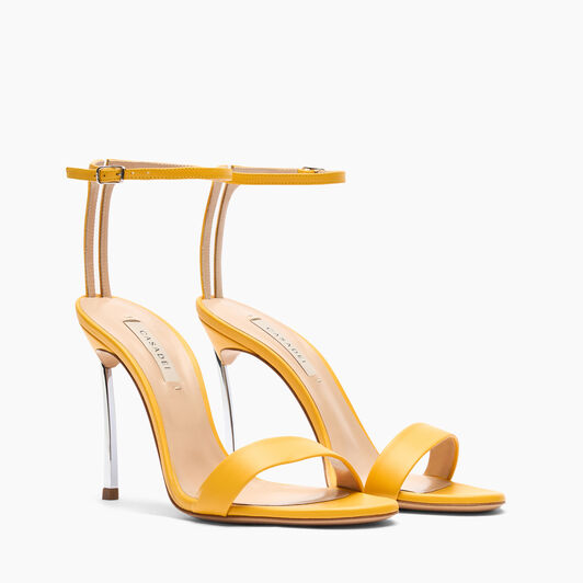 Casadei Marta Leather Sandals Curcuma 1L165W100MC2015