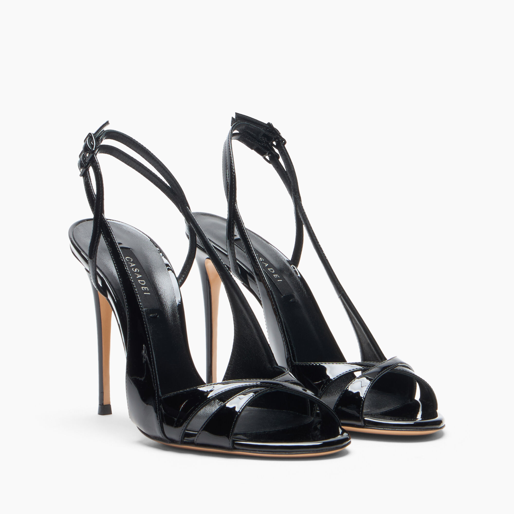 Julia Samurai Double Belts Sandal in Black for Women | Casadei®