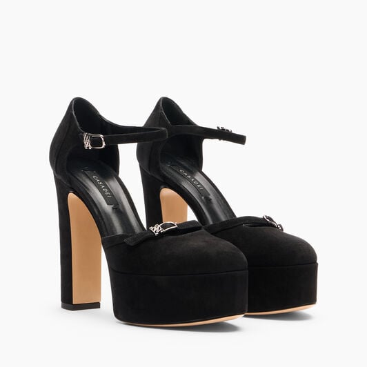 Casadei Patty Platforms Black 1H046A1301CAMOS Casadei Patty Platforms Black 1H046A1301CAMOS