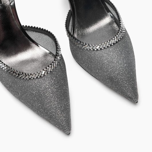 Casadei Josephine Julia Slingback Iron, silver 1H072B0801C2955 Casadei Josephine Julia Slingback Iron, silver 1H072B0801C2955