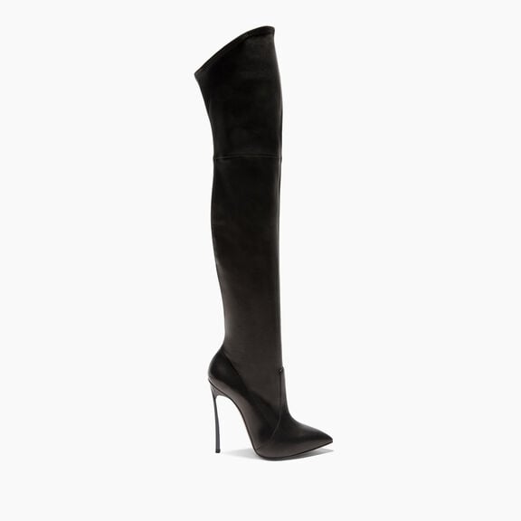 Casadei بوت بليد الجلدي فوق الركبة أسود 1T000D125TT0238 Casadei بوت بليد الجلدي فوق الركبة أسود 1T000D125TT0238
