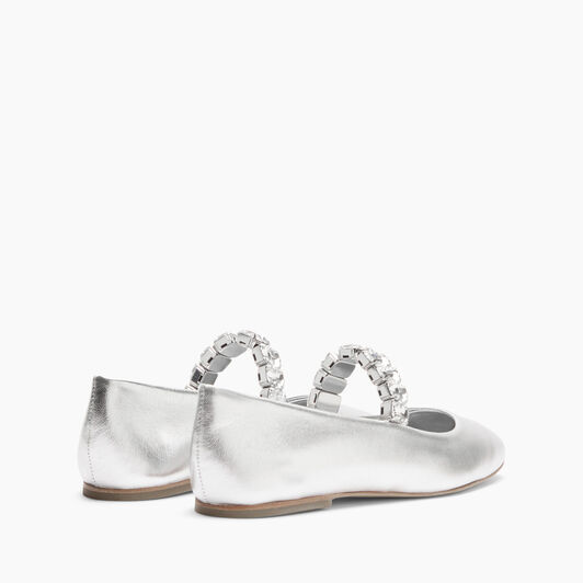 Casadei Flash Ballet Flats Silver 1A283J0101C2676