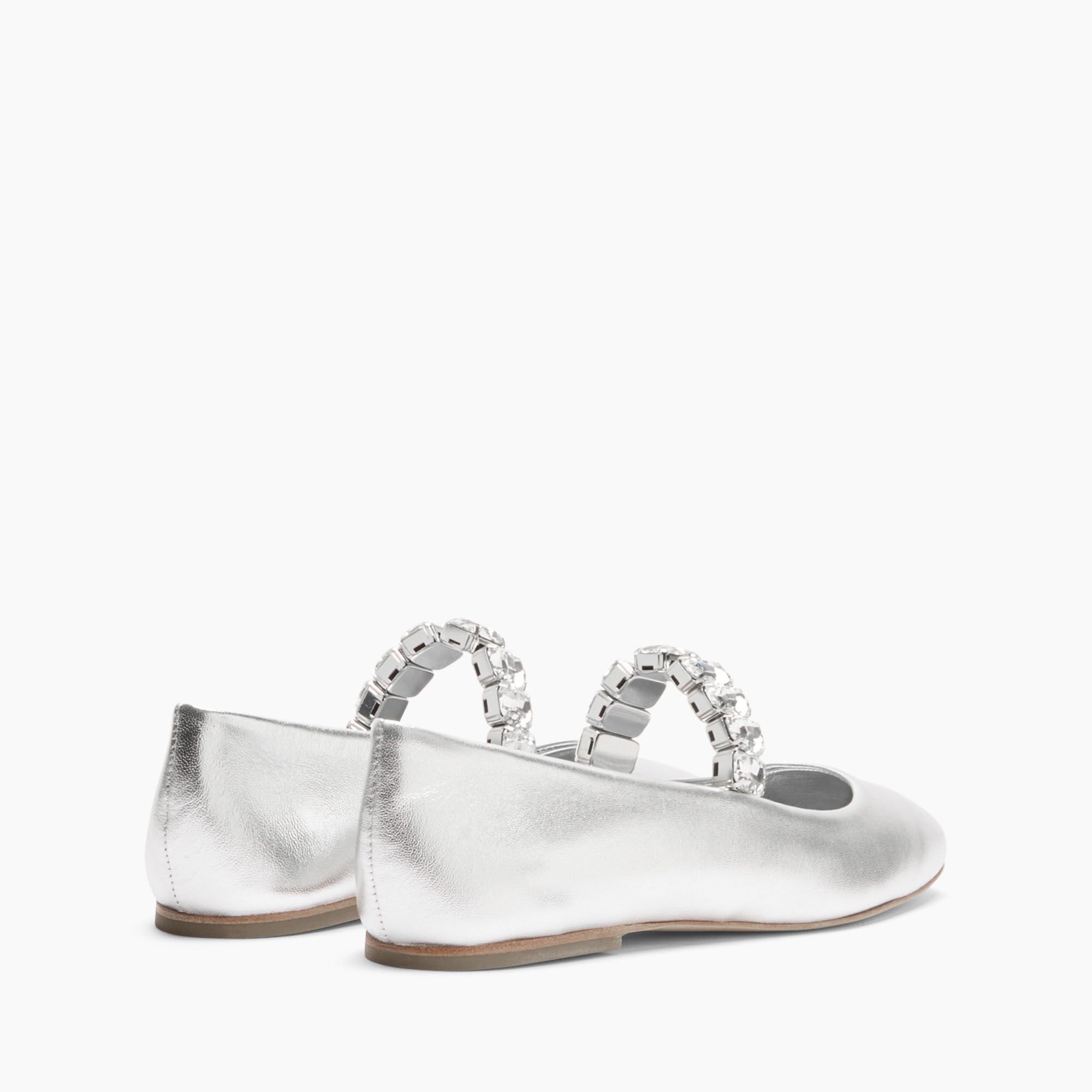 Casadei Flash Ballet Flats Silver 1A283J0101C2676