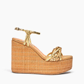 Casadei Marbella Lux Wedges Isa Denim and Saddle 2X061J0701DENCH