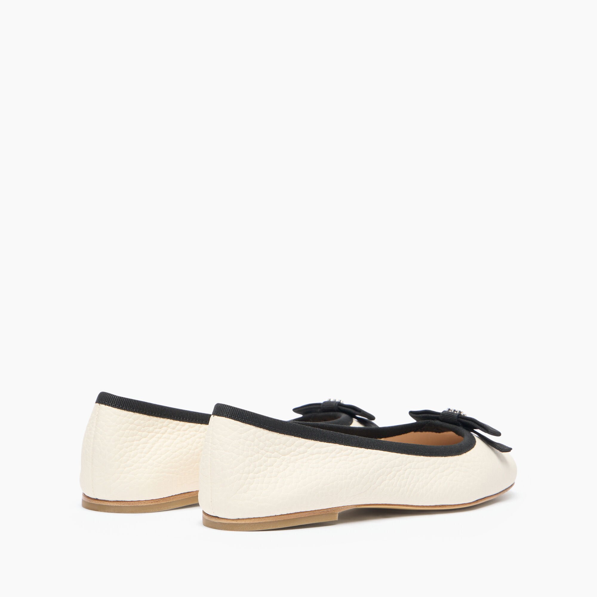 Casadei Leather Ballet Flats Off white 1A285J0101C2363