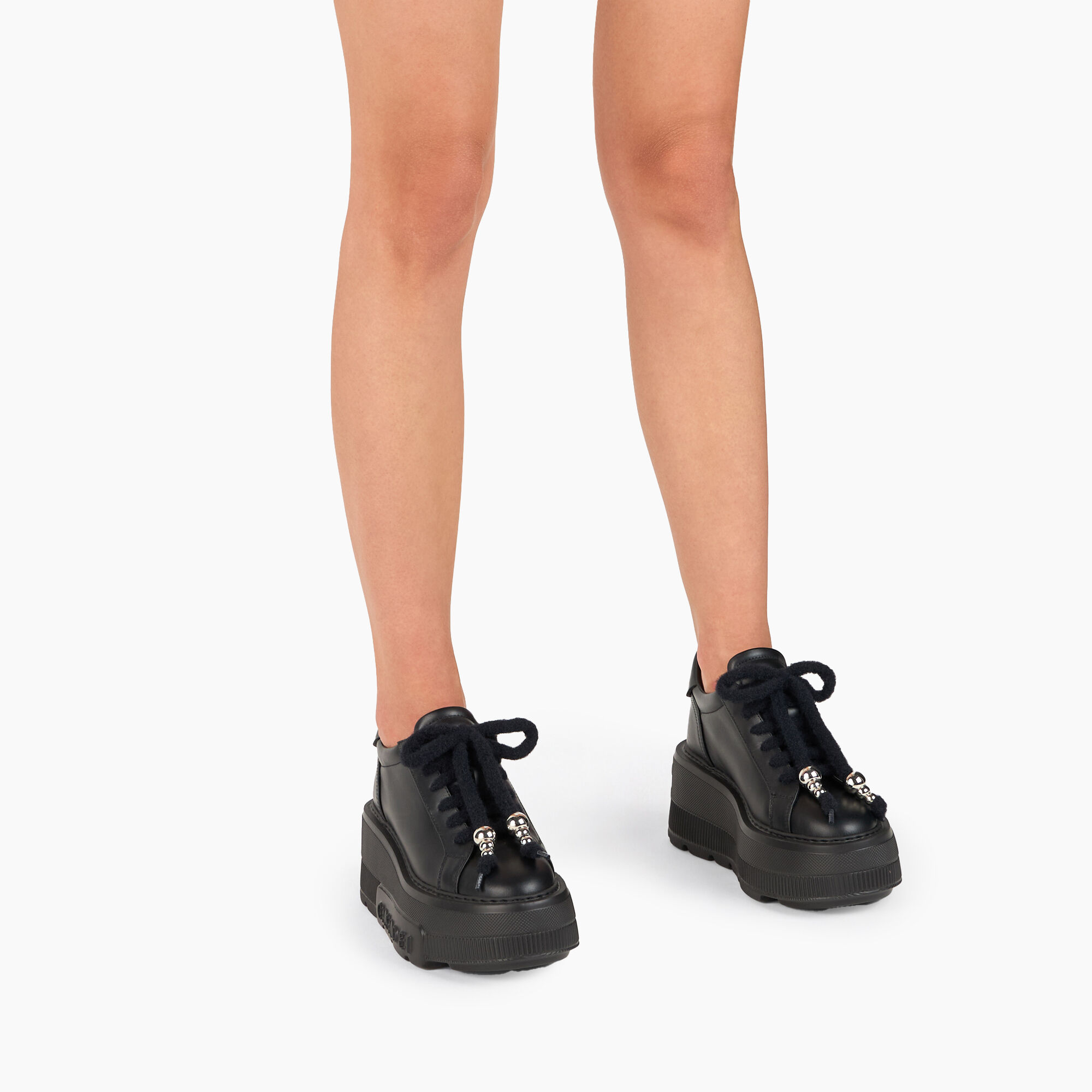 Casadei Nexus Leather Sneakers Black 2X016Y070NC1795