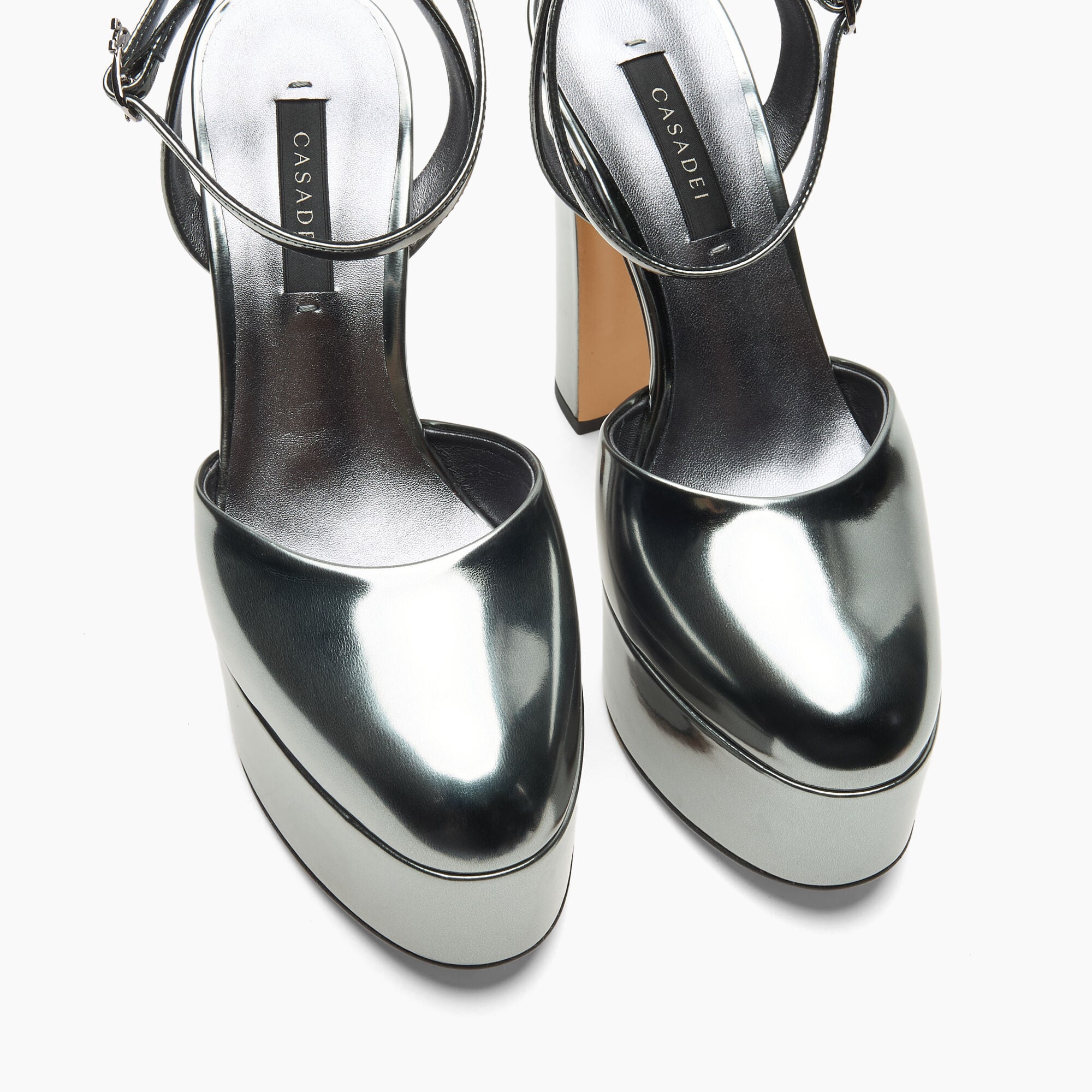 Casadei Patty Platform Interstellar Sandal Gun Metal 1G688C1301INTER Casadei Patty Platform Interstellar Sandal Gun Metal 1G688C1301INTER