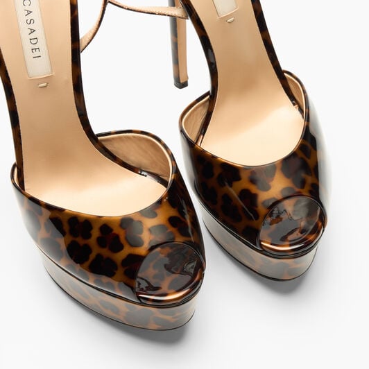 Casadei Flora Platform Panthera Sandale Panther 1L091V1401PANTE Casadei Flora Platform Panthera Sandale Panther 1L091V1401PANTE