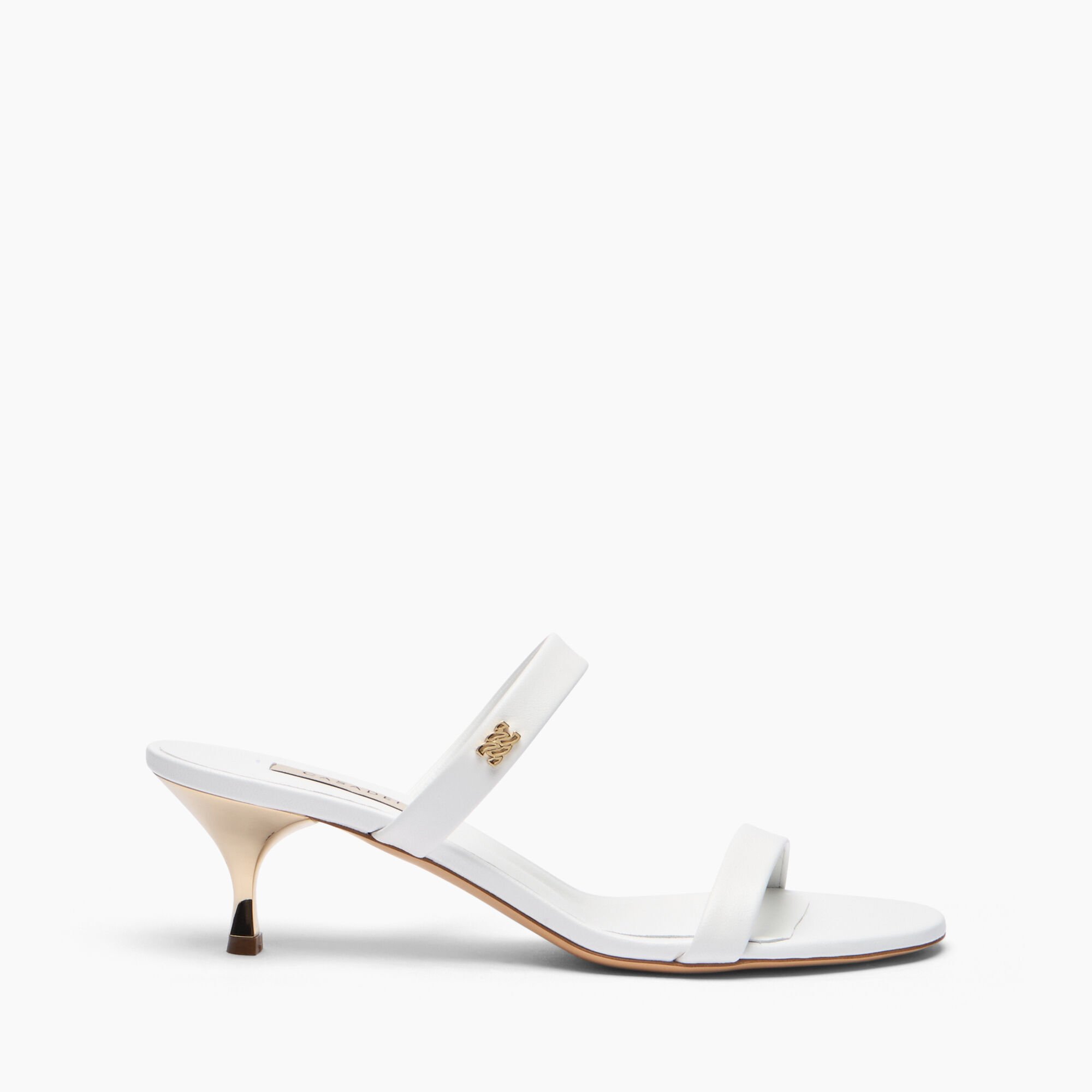 Casadei Chic Julia Kitten Mule White 1M550B0501C3024