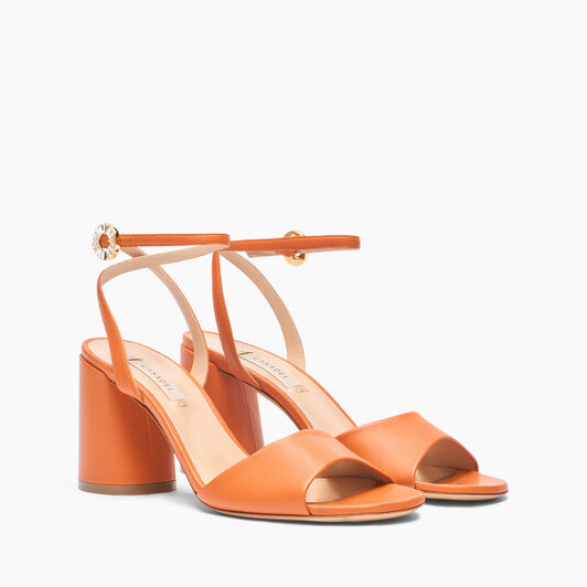 Casadei Cleo Leather Sandals Paprika 1L307J0801C2649 Casadei Cleo Leather Sandals Paprika 1L307J0801C2649