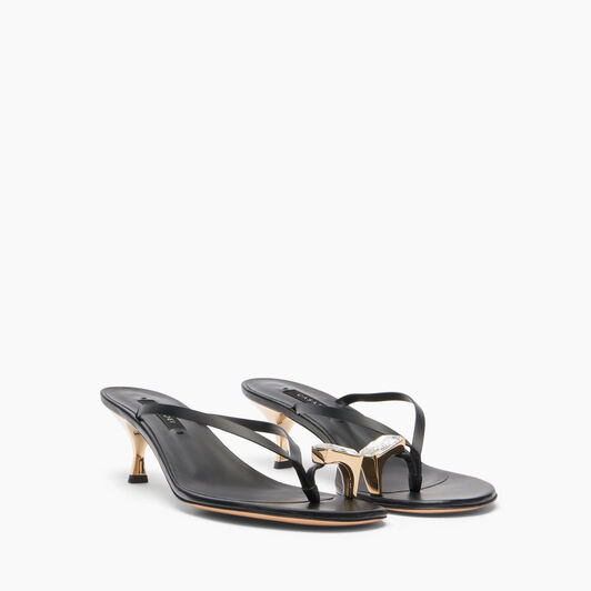 Casadei Elegante Julia Kitten-Mule Schwarz 1N264B0501C3025