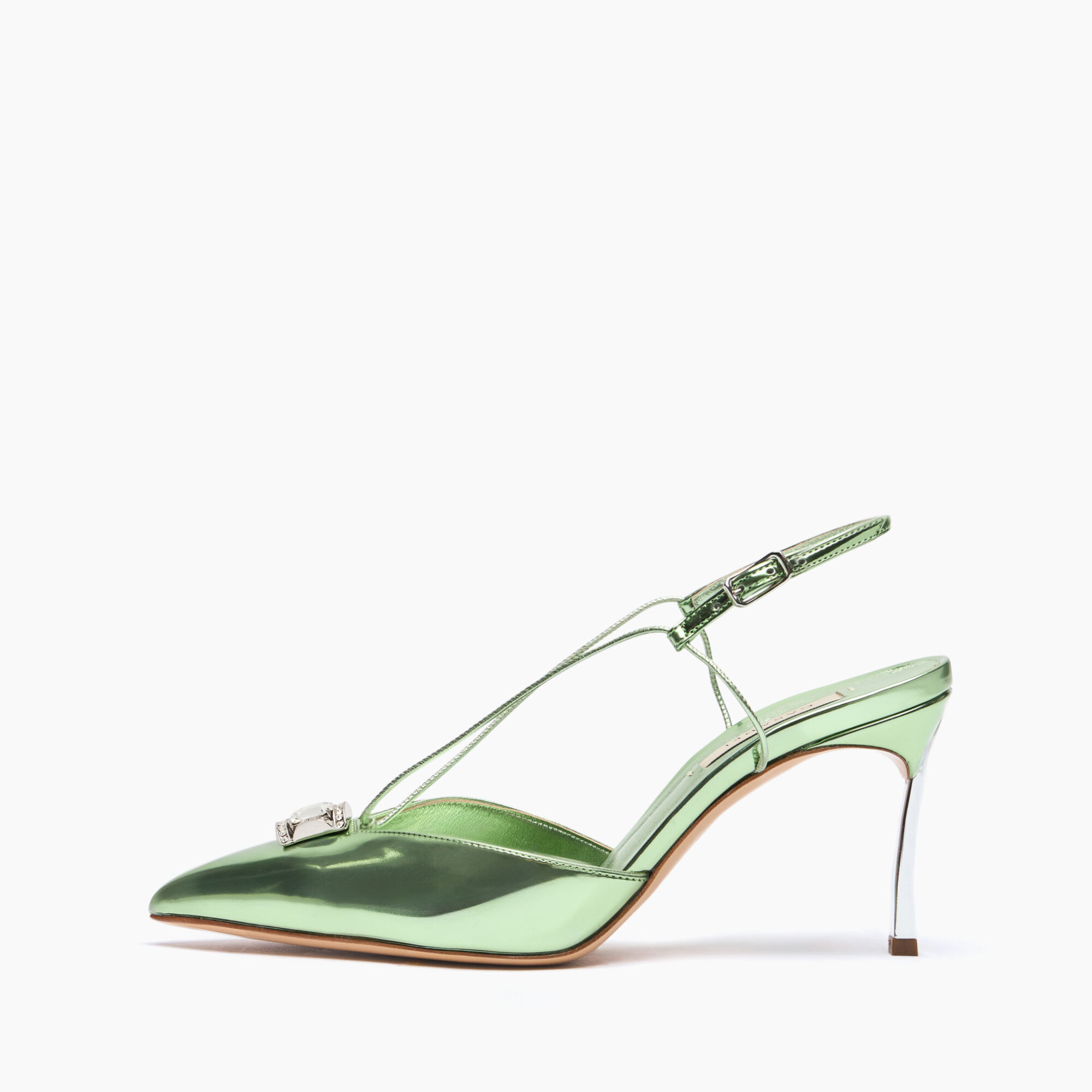Casadei Blade Interstellar CAs2025 Slingbaks Milk and Mint 1G622J080MC2632