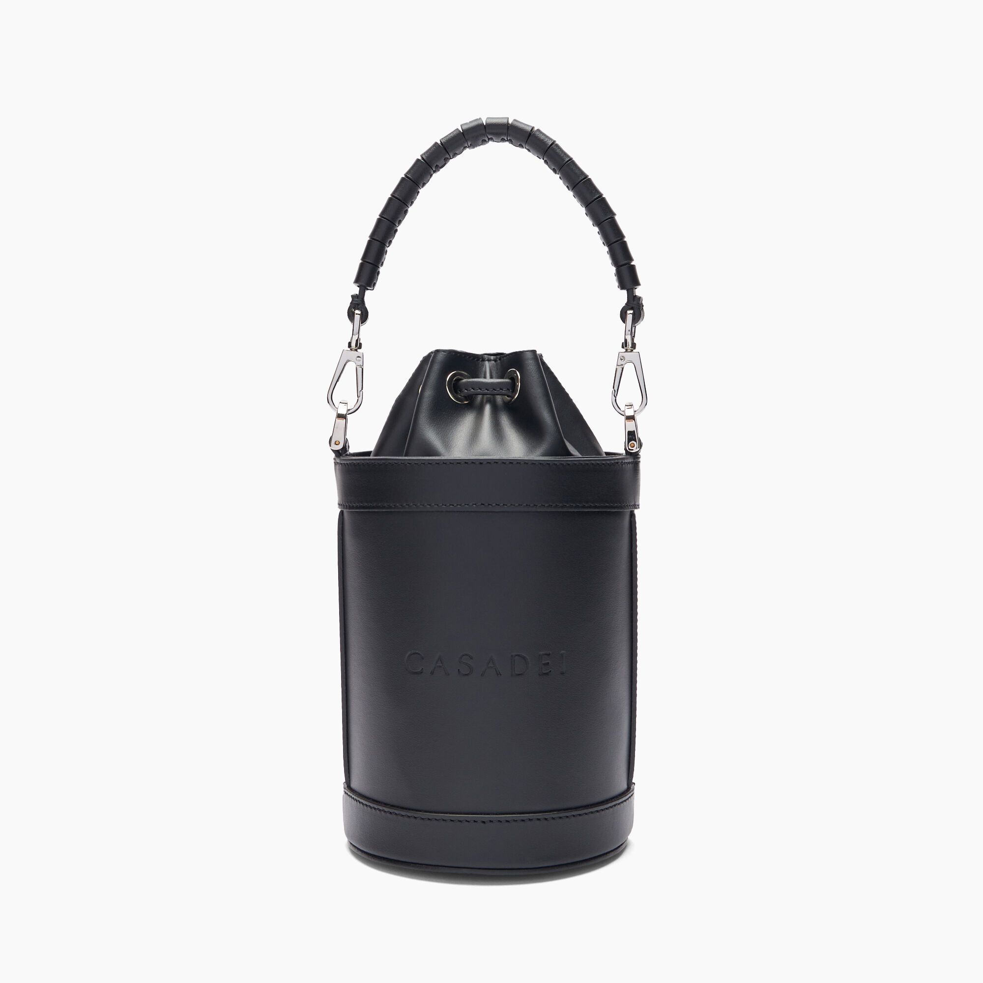 Giulia Leather Bucket Bag in Black for Women Casadei