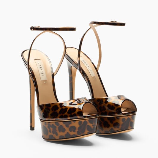 Casadei Flora Platform Panthera Sandale Panther 1L091V1401PANTE Casadei Flora Platform Panthera Sandale Panther 1L091V1401PANTE