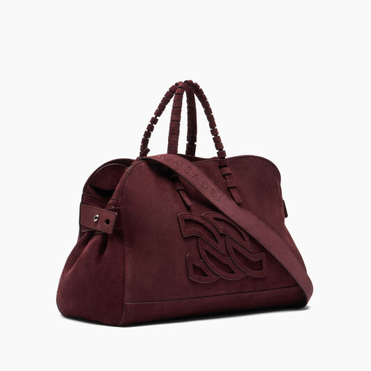 Casadei Park Avenue Velour Bag Amarena 3W485A0000PAKVL