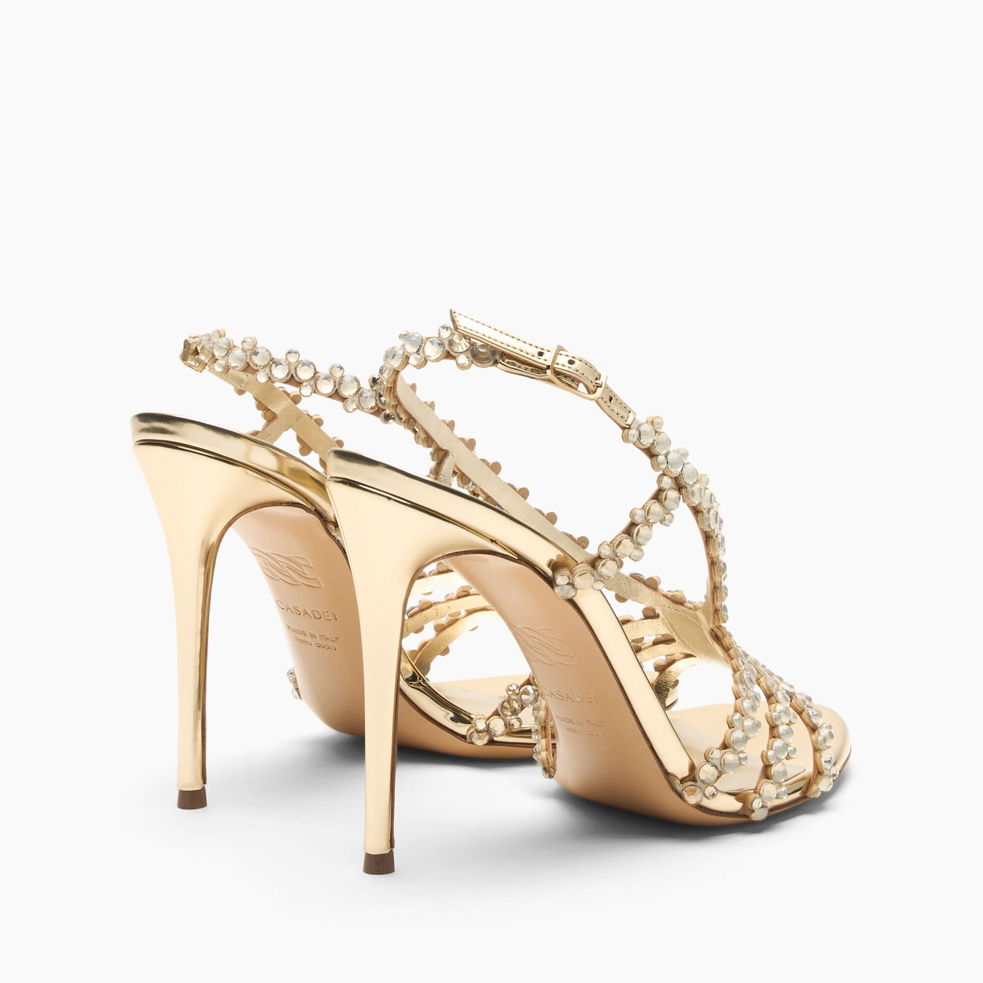 Casadei Julia C-Love Sandal Gold + Platinum 1L488C1001C3077 Casadei Julia C-Love Sandal Gold + Platinum 1L488C1001C3077