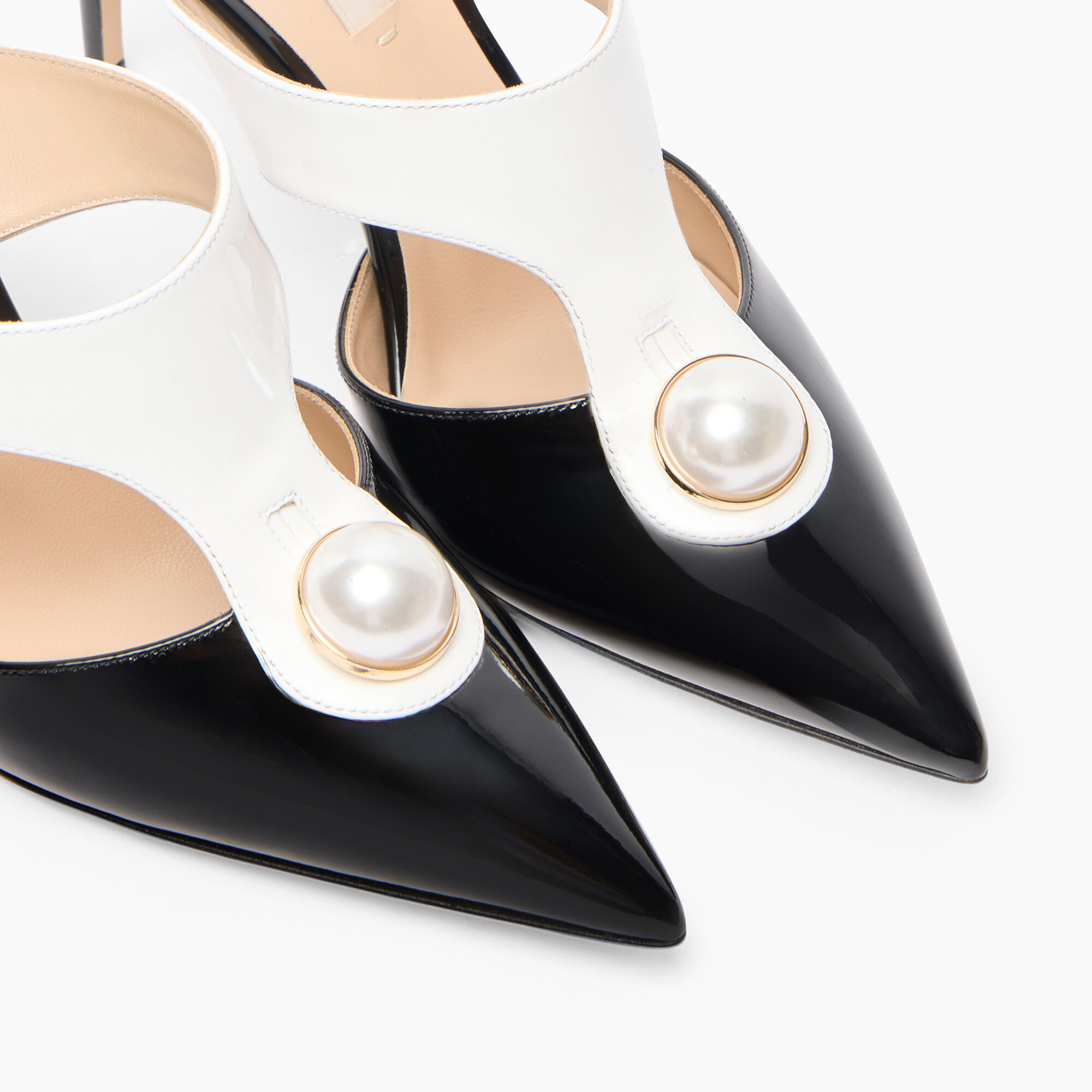 Casadei Julia Big Pink Mules Black and White 1H019J0801TIFFA