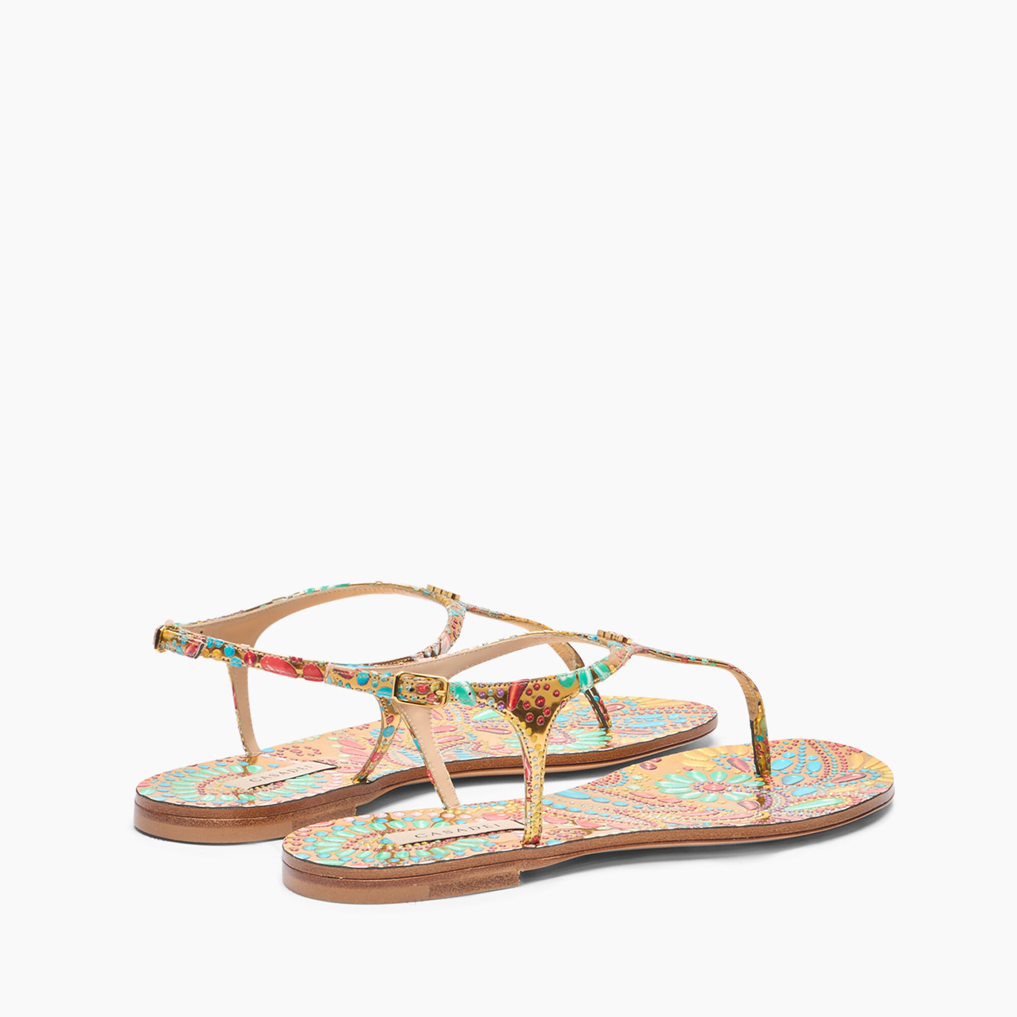 Casadei Nuggets Thongs Gold 1N233J0101NUGGE