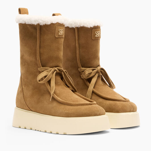 Casadei Ale Velour High Boots Brandy 2R524A0411VELOU
