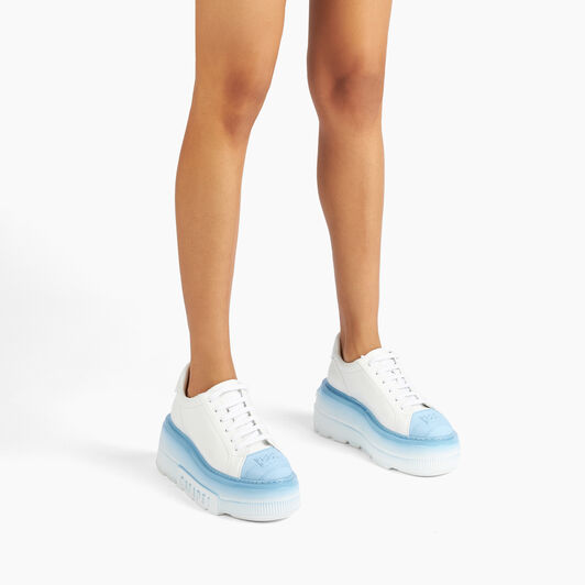 Casadei Nexus Toe Cap Sneakers White and Sky 2X944V0701C1969