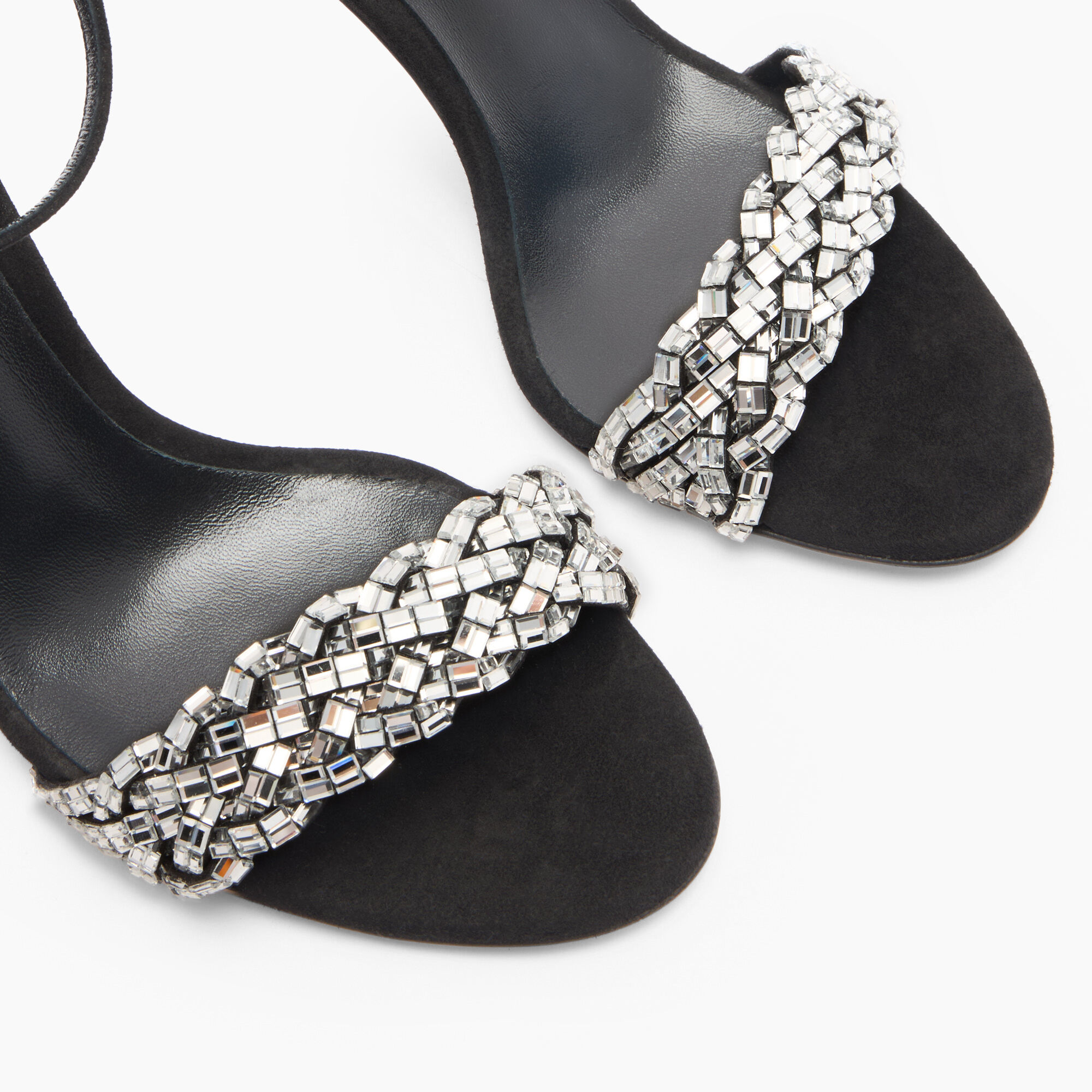 Casadei Starsway Julia Sandals Black and Crystal 1L401A0801T0531