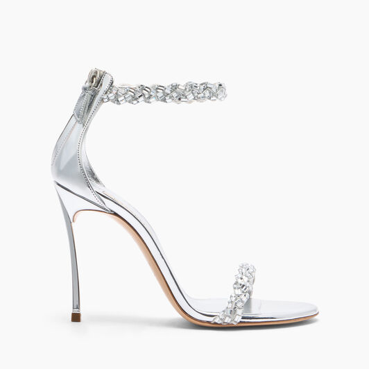 Casadei Starsway Blade Sandals Crystal and silver 1L396A100MT0529 Casadei Starsway Blade Sandals Crystal and silver 1L396A100MT0529