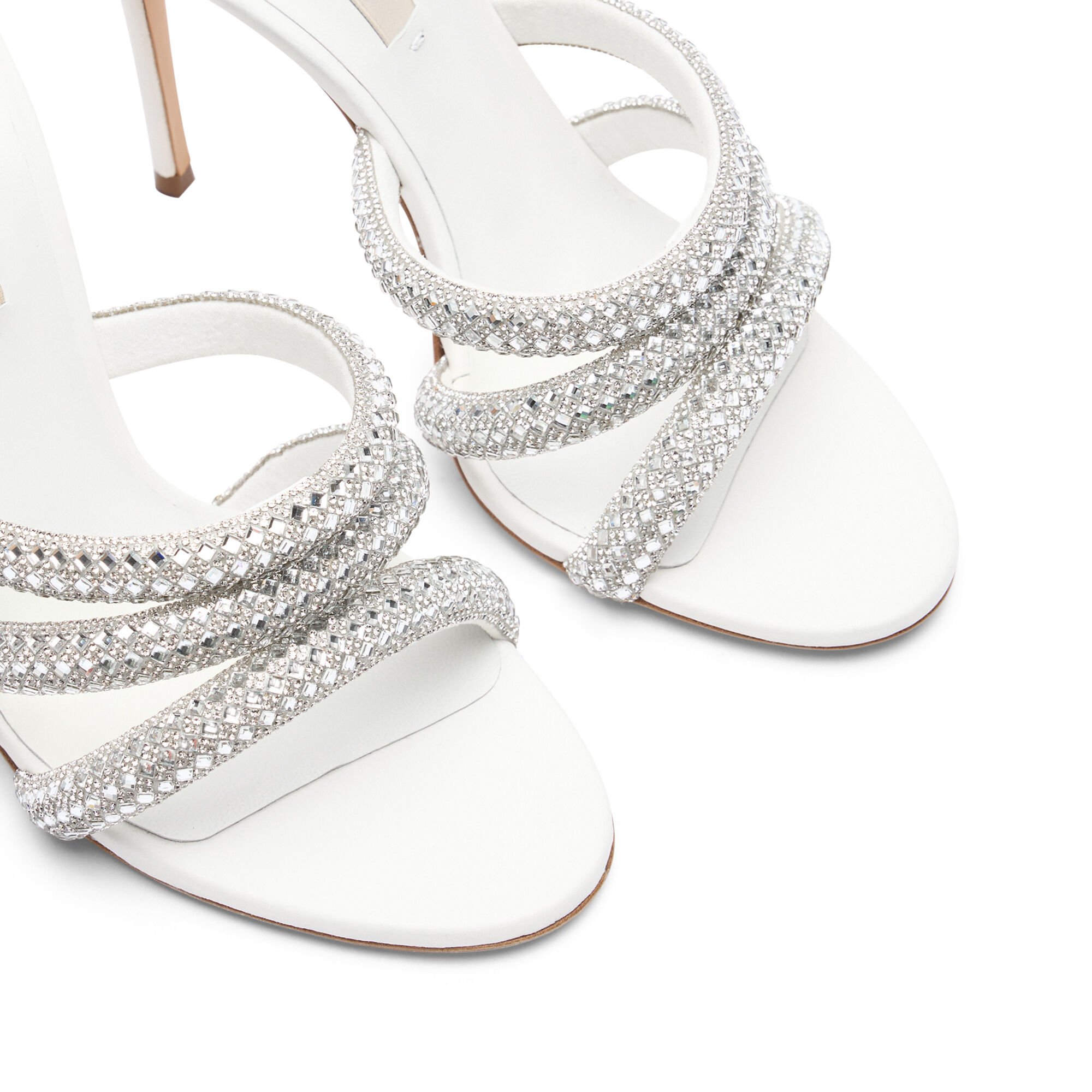 Casadei Julia Stratosphere Mules White and Crystal 1M417J1001W0001