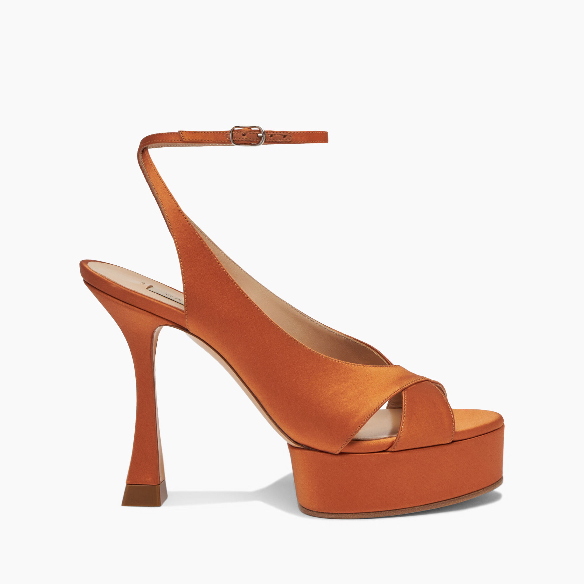 Donna Satin Platform Sandals in Topaz for Women Casadei