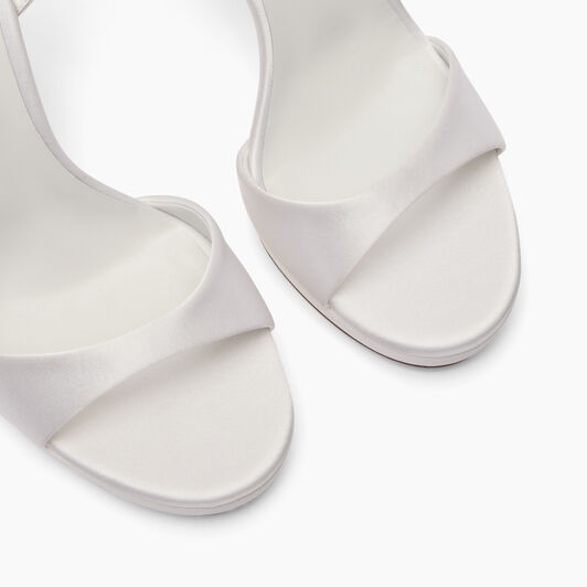 Casadei Michelle Satin Sandals White 1L329J1001W0002