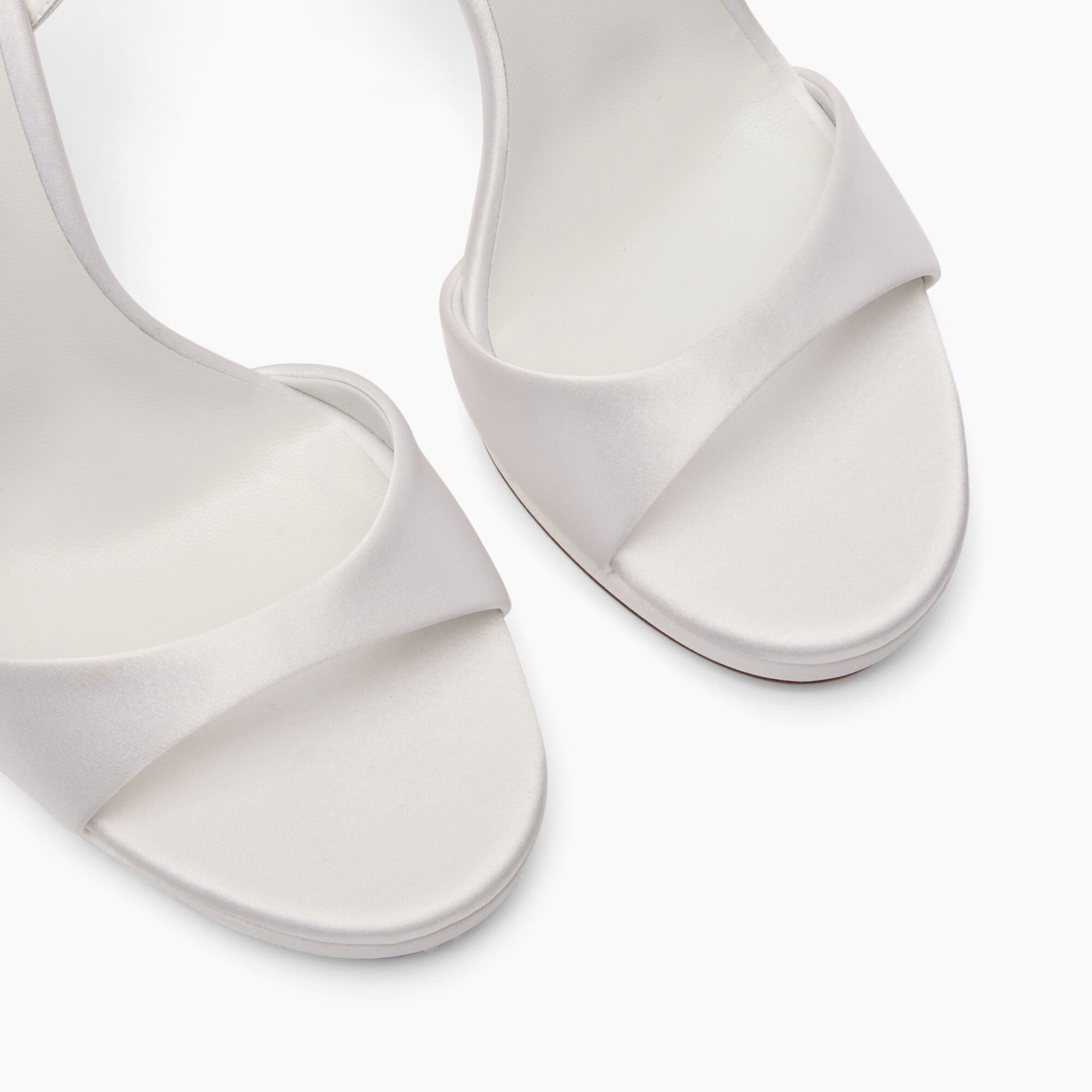 Casadei Michelle Satin Sandals White 1L329J1001W0002