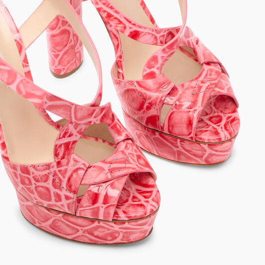 Casadei Flora Jurassic Platform Sandals Coral 1L333J1401JURAS